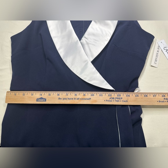 😍 SHELBY &  PALMER Fitted navy and white dress NWT Size 14 - Picture 6 of 6